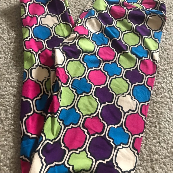 Lularoe os new colorful leggings one size nwot - Picture 1 of 4